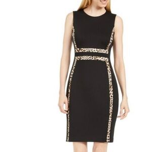 Calvin Klein Leopard And Black Dress